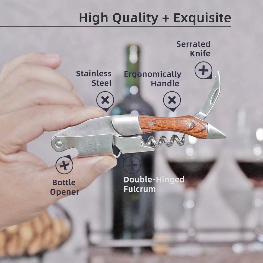 Bottle Opener and Foil Cutter Gift for Wine Lovers Wine Corkscrew by Bowlift
