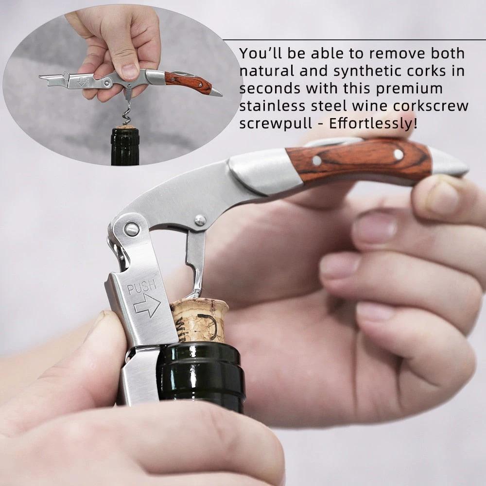 Bottle Opener and Foil Cutter Gift for Wine Lovers Wine Corkscrew by Bowlift