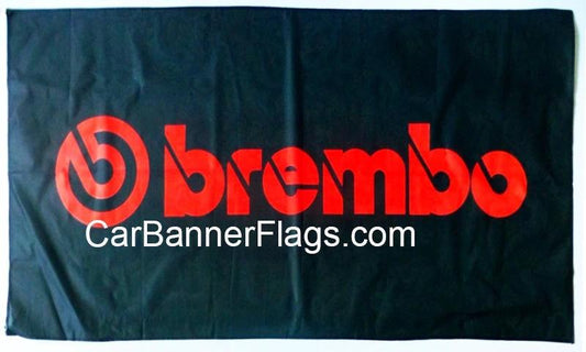Brembo Flag-3x5 FT Banner-100% polyester-2 Metal Grommets by flagsshop