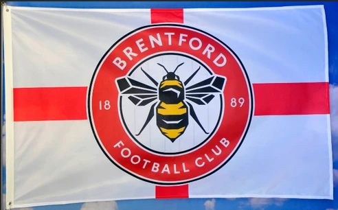 Brentford FC Flag -3X5FT by flagsshop