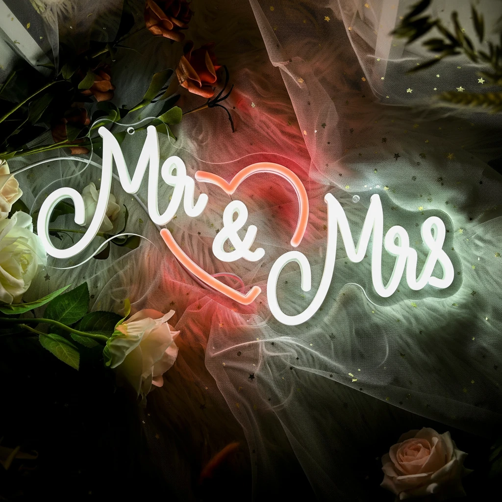 Mr&Mrs Love Neon Sign by Neonchics