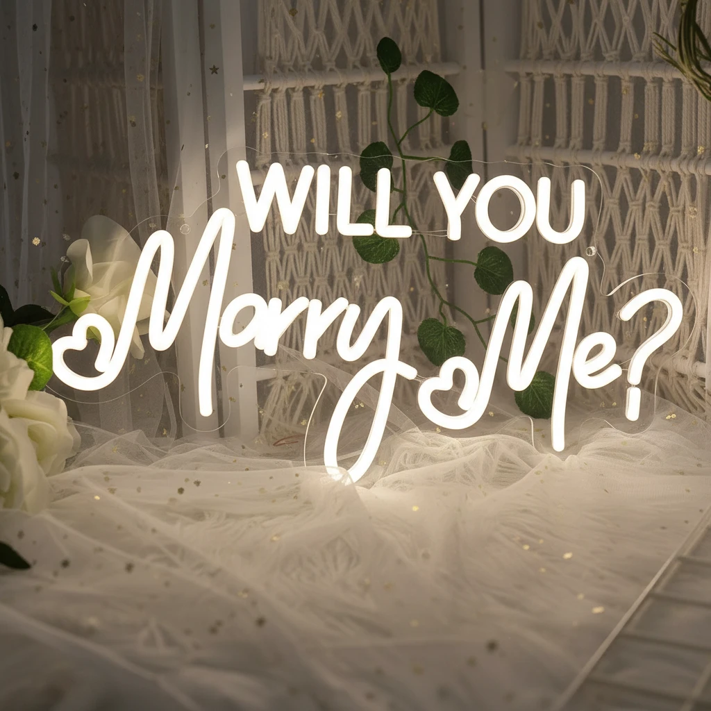 Will You Marry Me Neon Sign by Neonchics