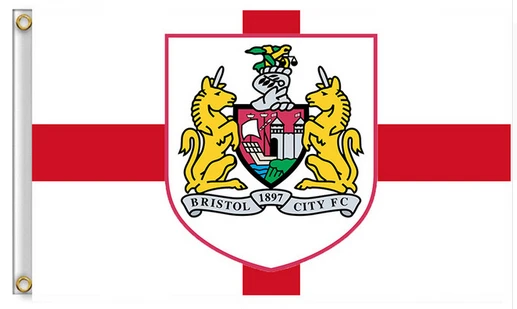 Bristol City FC Football Club Flag-3x5 Banner-100% polyester by flagsshop