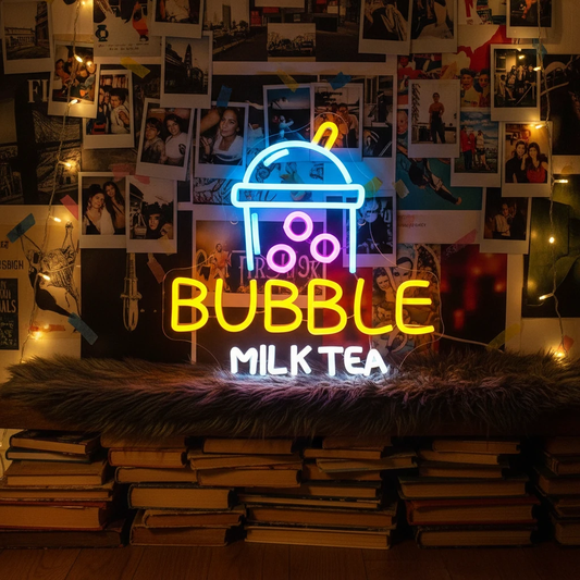 Bubble Milk Tea Neon Signs by Neonchics