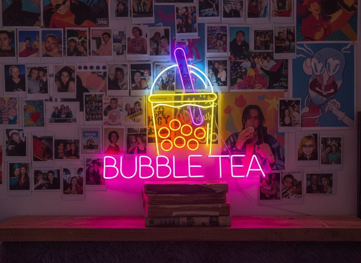 Bubble Tea Neon Sign for Wall Decor by Neonchics