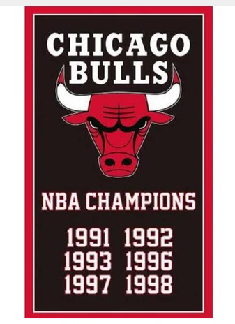 Chicago Bulls Flag-3x5FT Chicago Bull flags Banner-100% polyester by flagsshop