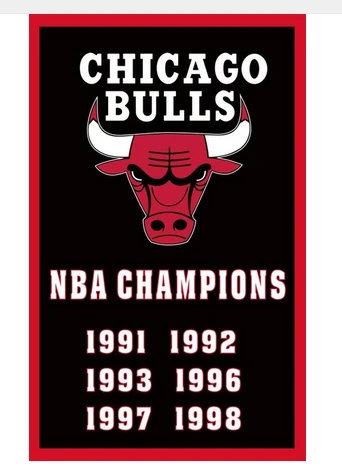Chicago Bulls Flag-3x5FT Chicago Bull flags Banner-100% polyester by flagsshop