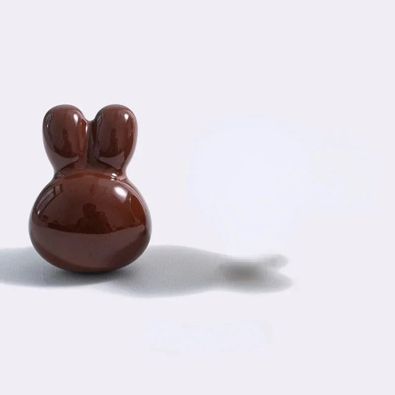 Bunny Cabinet Knobs Cute Ceramic Drawer Pulls Handles for Kids Room by Bowlift