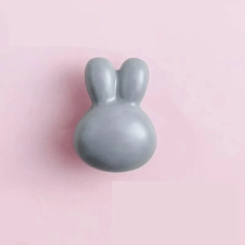 Bunny Cabinet Knobs Cute Ceramic Drawer Pulls Handles for Kids Room by Bowlift