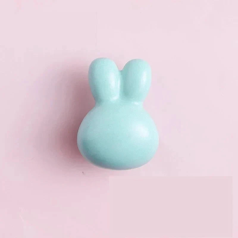 Bunny Cabinet Knobs Cute Ceramic Drawer Pulls Handles for Kids Room by Bowlift