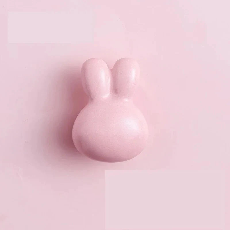 Bunny Cabinet Knobs Cute Ceramic Drawer Pulls Handles for Kids Room by Bowlift