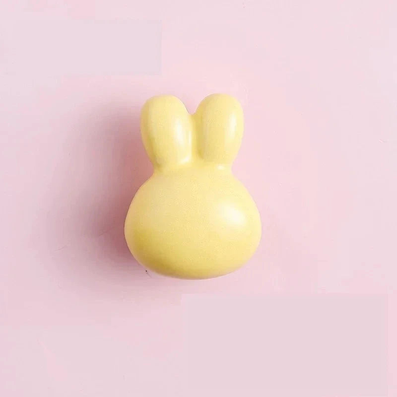 Bunny Cabinet Knobs Cute Ceramic Drawer Pulls Handles for Kids Room by Bowlift