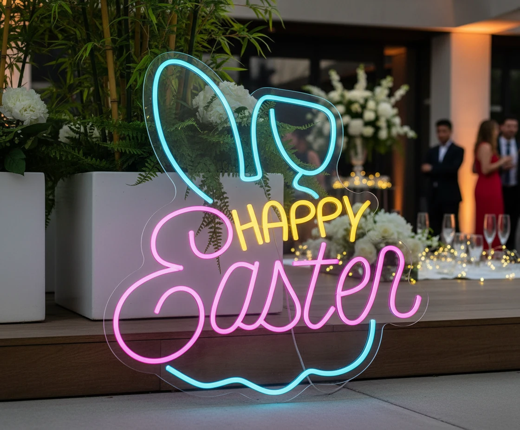 Happy Easter Led Neon Sign Home Party Decor Sign by Neonchics