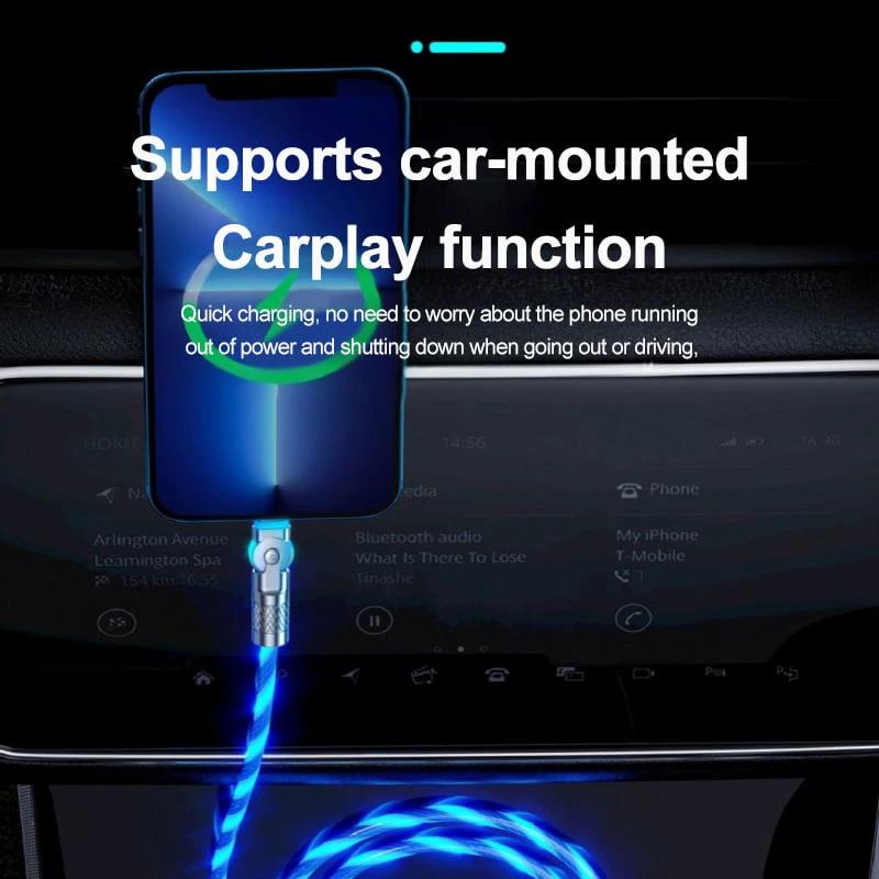Magnetic Charging Cable | 540° Rotating Connector | Fast Charge with LED Glow by BowLift