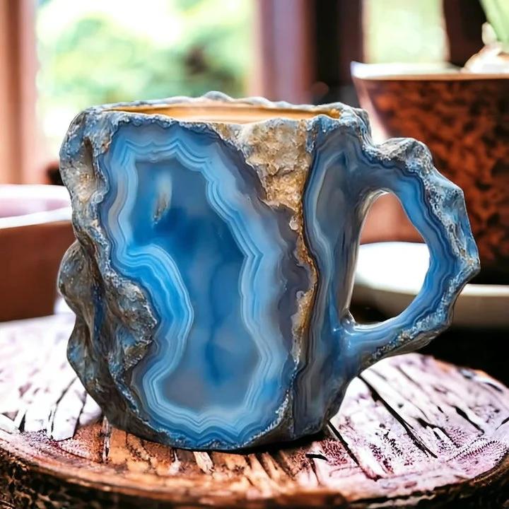 Handmade Coffee Mugs made of Mineral Crystal, Insulated, Microwave Safe, 350-450 ml by BowLift