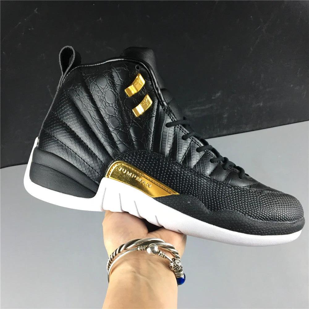 Air Jordan 12 Retro Black Metallic Gold White (W) by Air Jordan