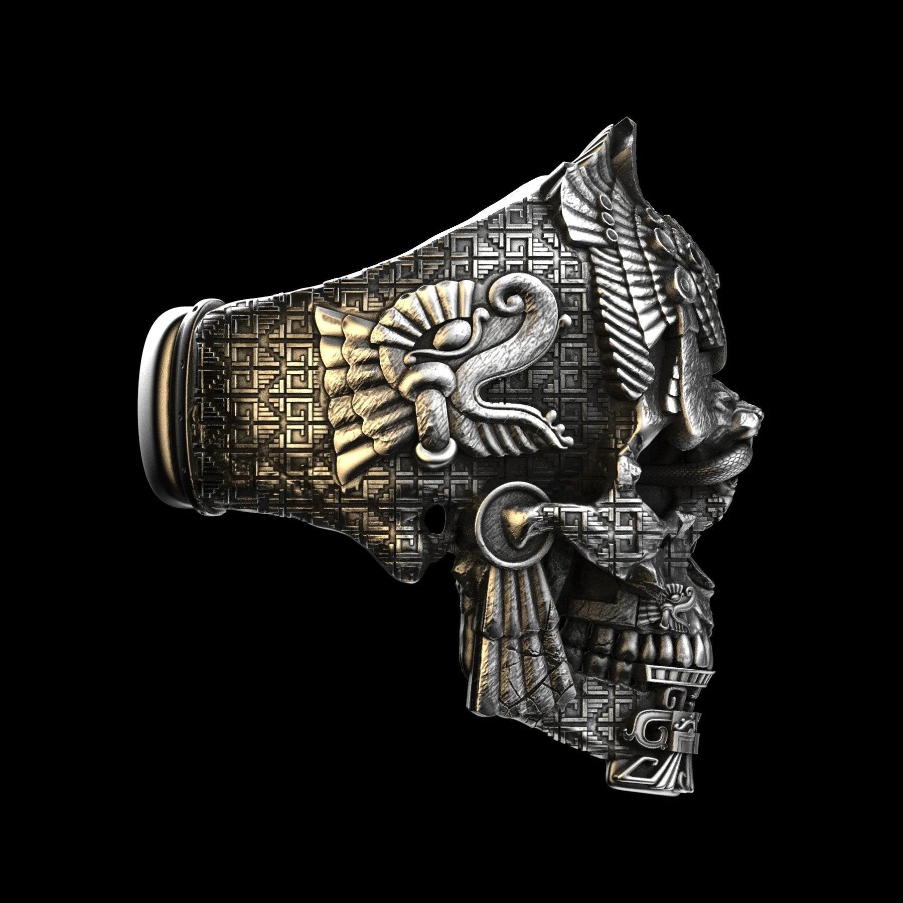 Men’s Sterling Silver Skull Ring | GrimSkull Handcrafted Statement Jewelry | 100% Silver by BowLift