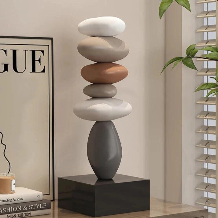 StoneBalance - Modern stable stone sculpture Bowlift by Bowlift