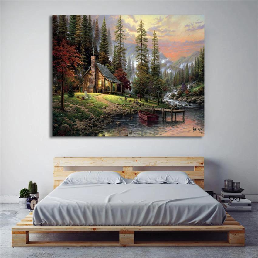 The Cabin By the Lake - Van-Go Paint-By-Number Kit by Bowlift
