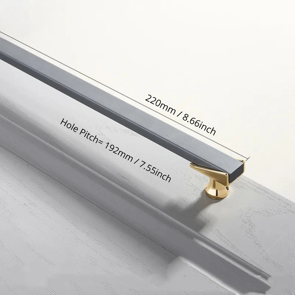Cabinet Drawer Handle, Double Color Long Door Handle by Bowlift