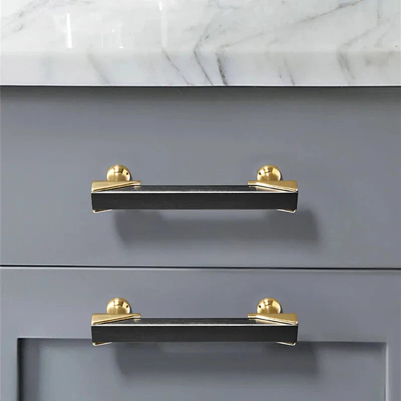 Cabinet Drawer Handle, Double Color Long Door Handle by Bowlift