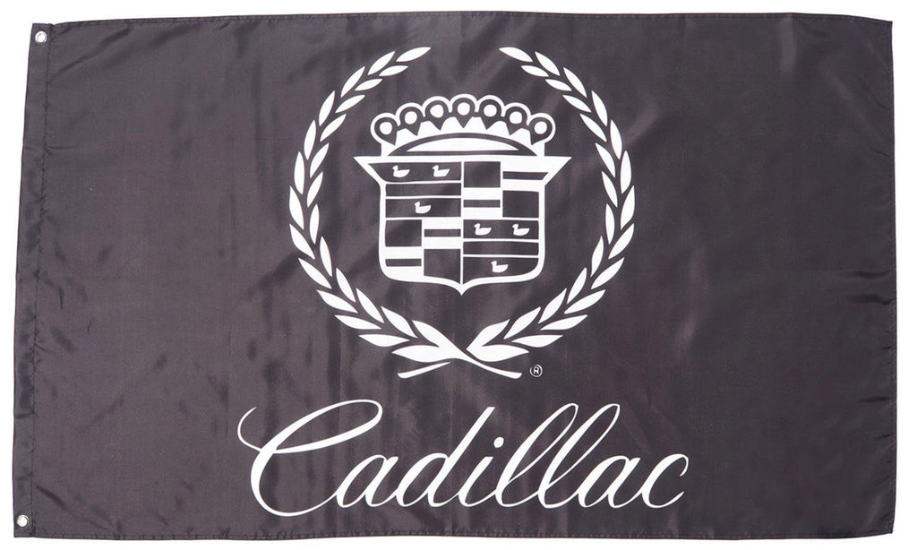 Cadillac flag-3x5 FT-100% polyester Banner-Black-cadillac v flag -cadillac racing flag by flagsshop