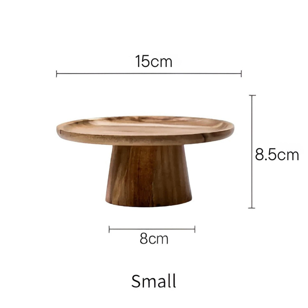 High Stand Wooden Cake Plate by Casa & Beyond