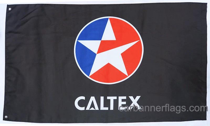 Caltex Flag-3x5 FT-Black-100% polyester-2 Metal Grommets Banner-Black by flagsshop