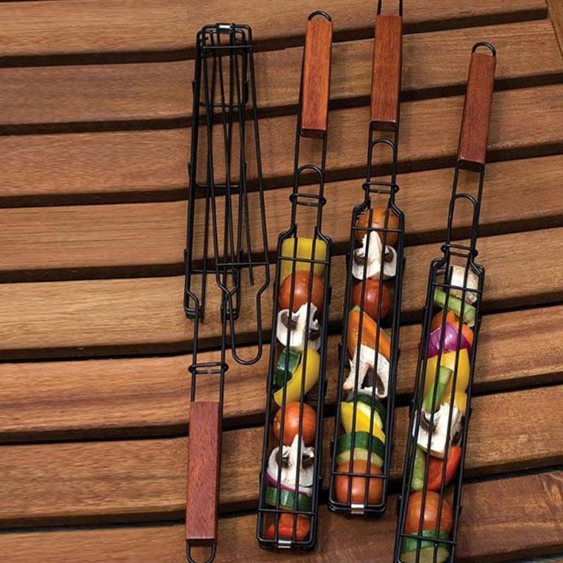Camping Barbecue BBQ Grilling Basket Outdoor Portable Nonstick Grill by Bowlift