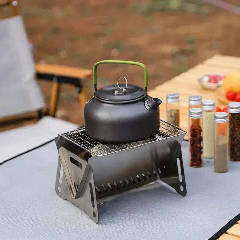 Camping Barbecue Grill Portable Folding Stainless Picnic BBQ Rack by Bowlift