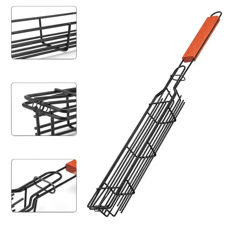 Camping Grill Basket Portable Barbecue Grilling Basket BBQ Basket by Bowlift