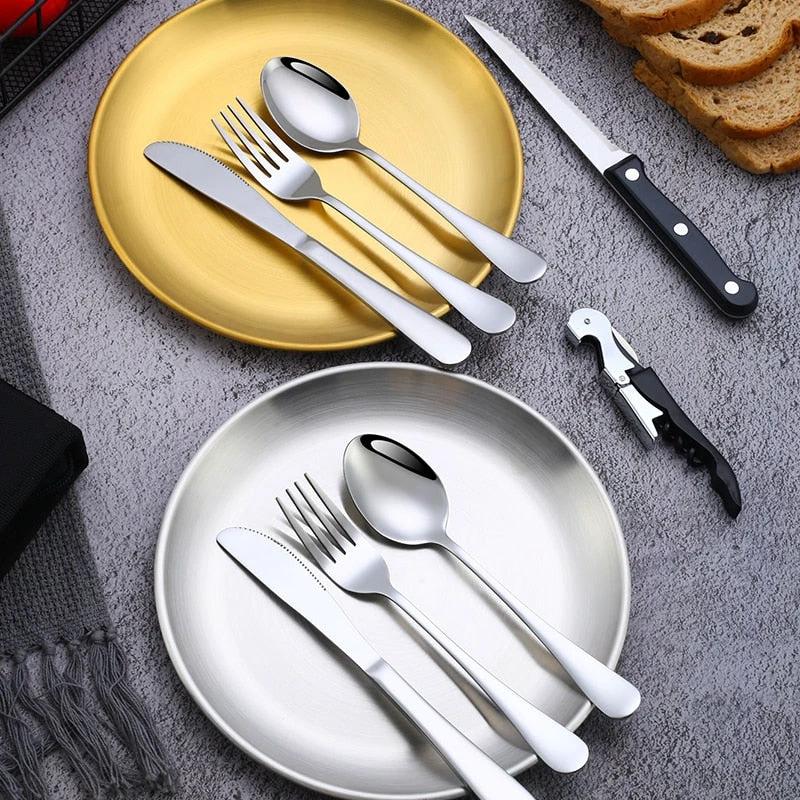 Camping Tableware Set Stainless Steel Picnic Cutlery Set by Bowlift