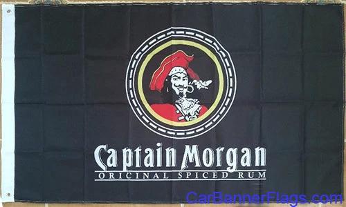 Captain Morgan Flag-3x5 FT Jamaica Rum Banner-100% polyester-2 Metal Grommets by flagsshop