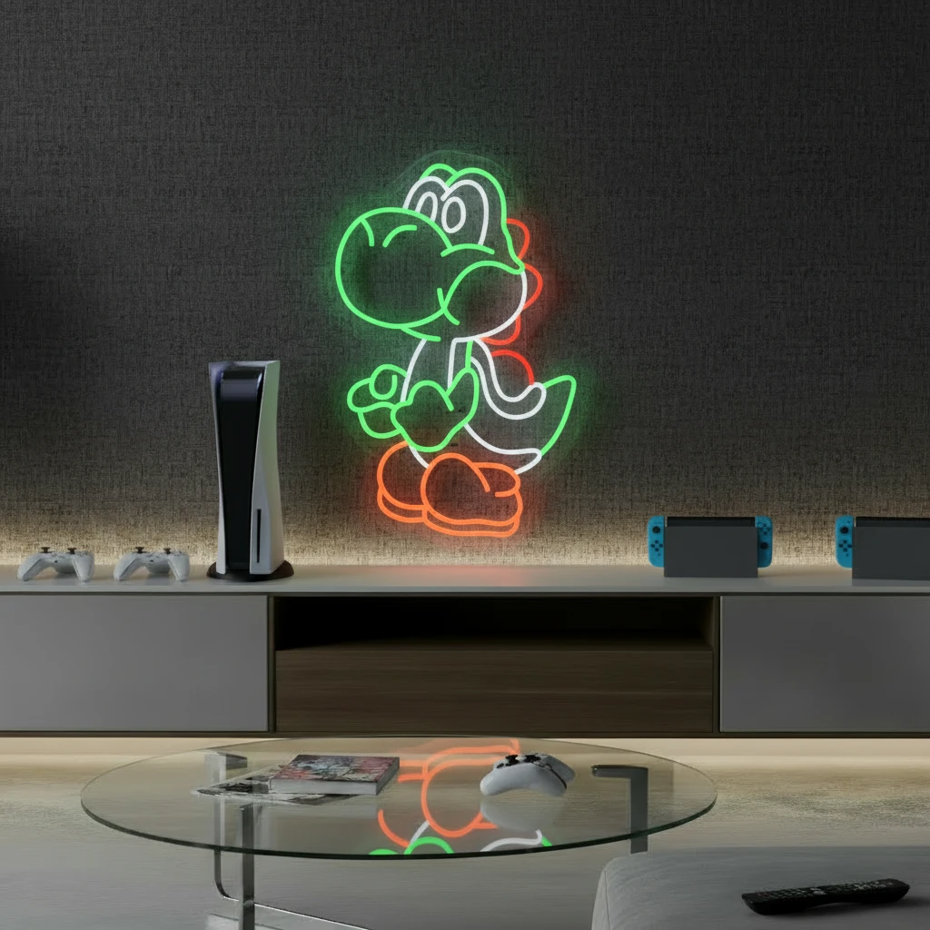 The Ghost Face Cartoon LED Neon Sign Boy Gaming Room Sign by Neonchics