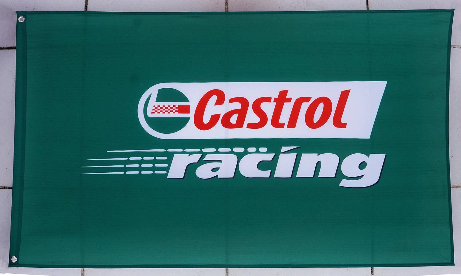 Castrol flag-3x5 FT-100% polyester Banner-2 Metal Grommets by flagsshop