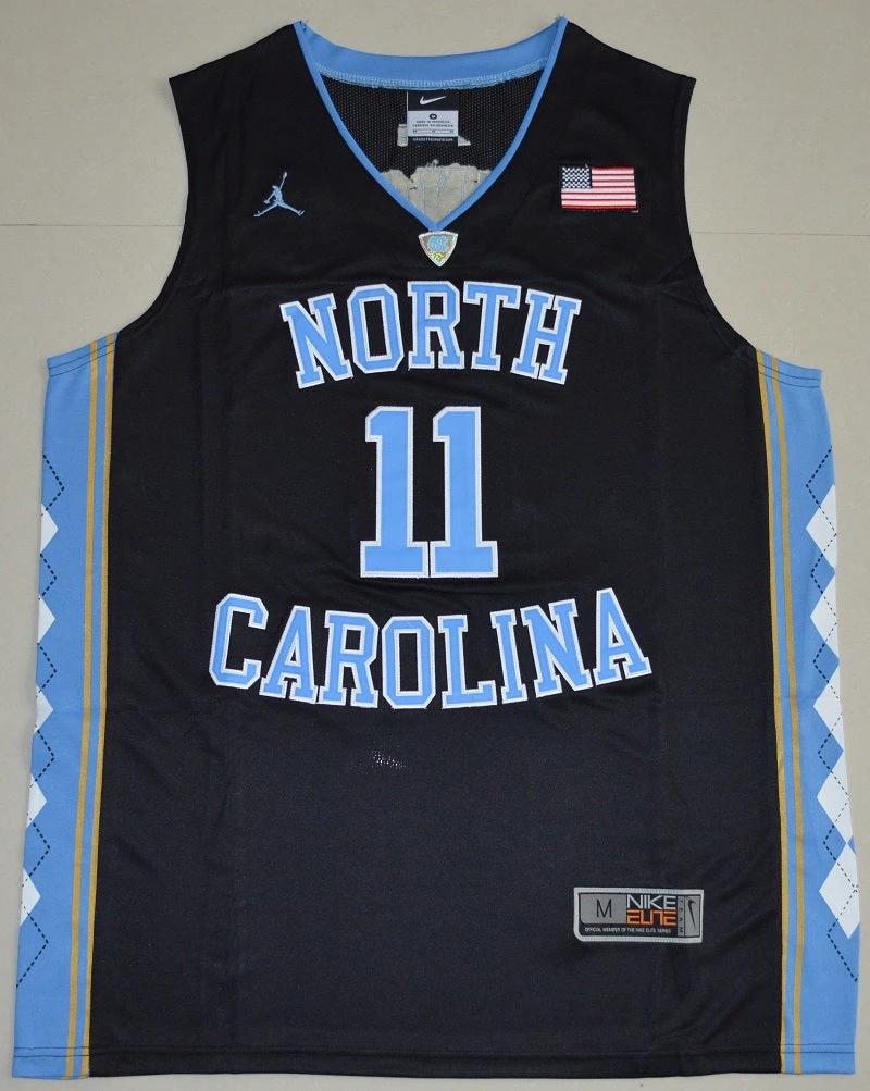 North Carolina Tar Heels #11 Brice Johnson NCAA Basketball Jersey Black by My store basketball