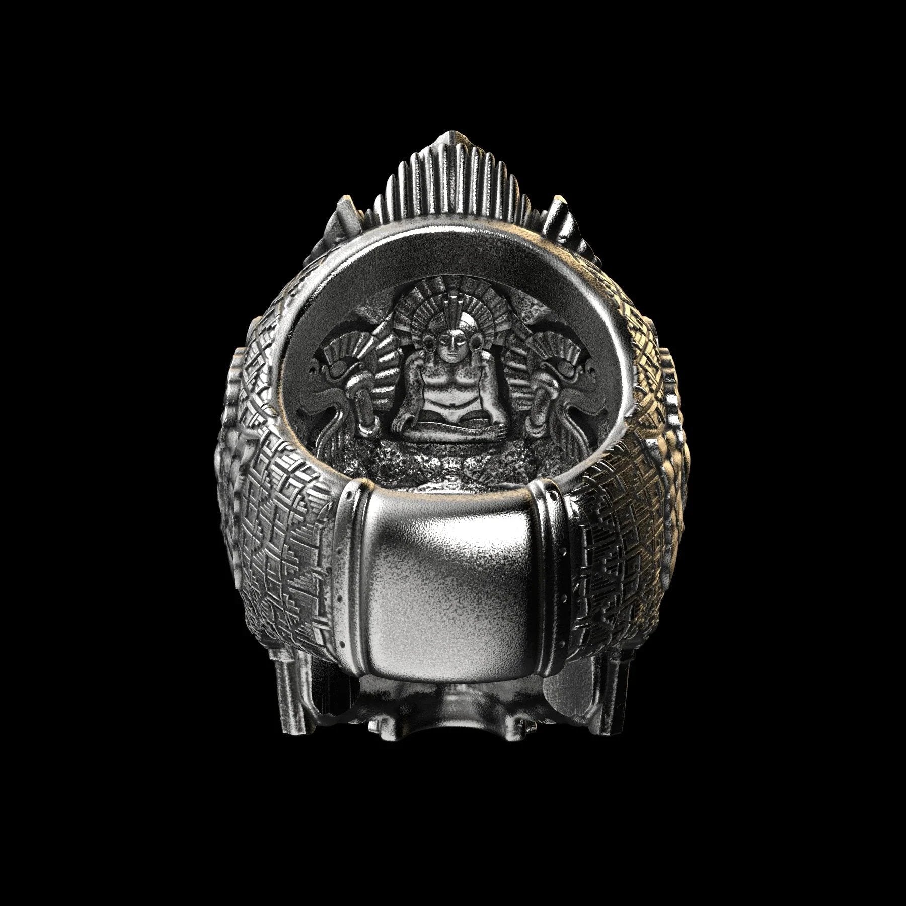Men’s Sterling Silver Skull Ring | GrimSkull Handcrafted Statement Jewelry | 100% Silver by BowLift