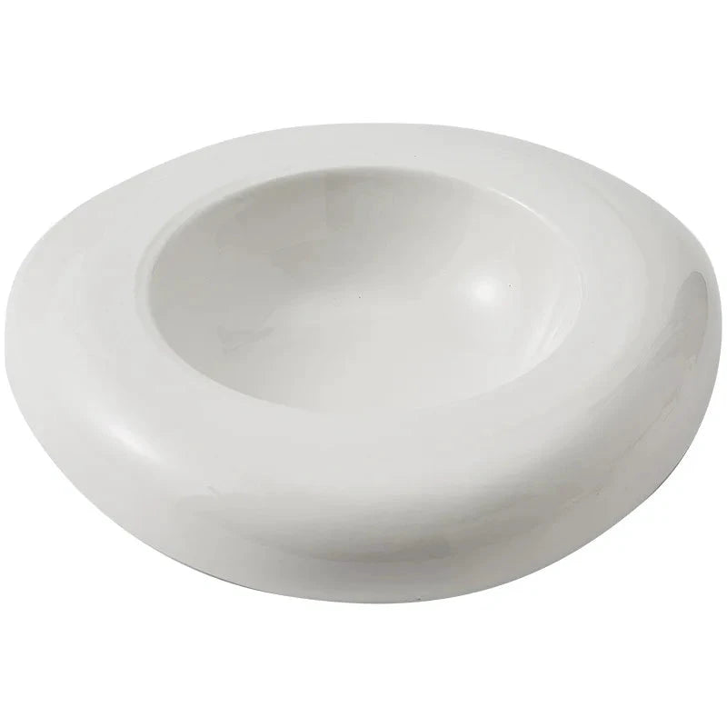 Ceramic Insulation Plate White Irregular Cold Dish Plate for Cuisine by Bowlift
