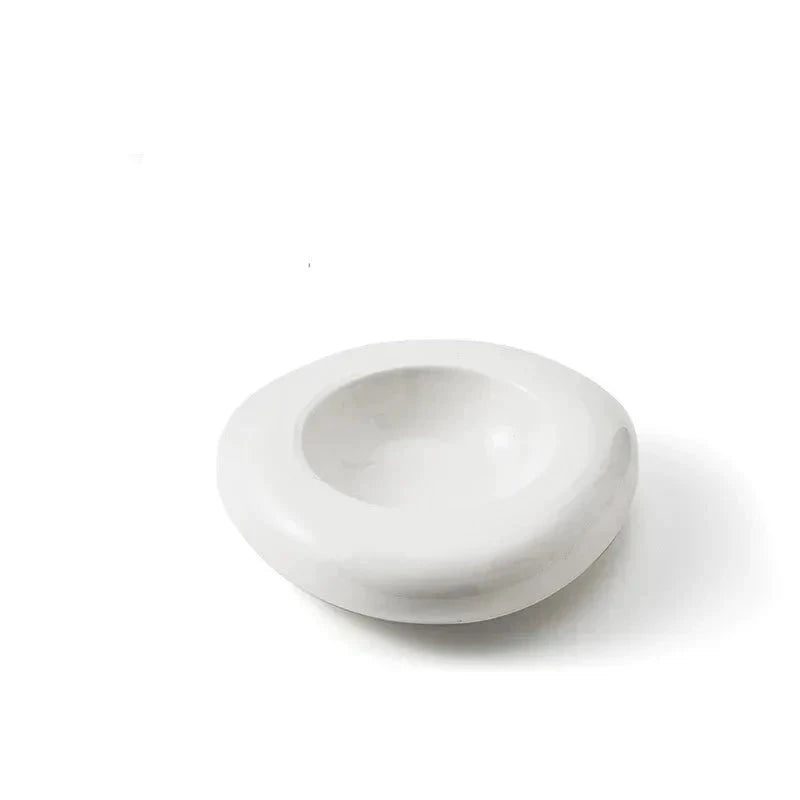 Ceramic Insulation Plate White Irregular Cold Dish Plate for Cuisine by Bowlift