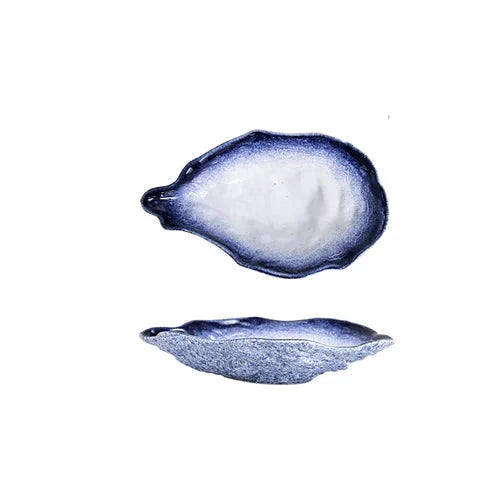 Ceramic Oyster Creative Plate Sushi Sashimi Cold Dish Tableware Plate by Bowlift