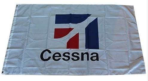 Cessna Flag - 3x5 FT Banner-100% polyester-2 Metal Grommets by flagsshop