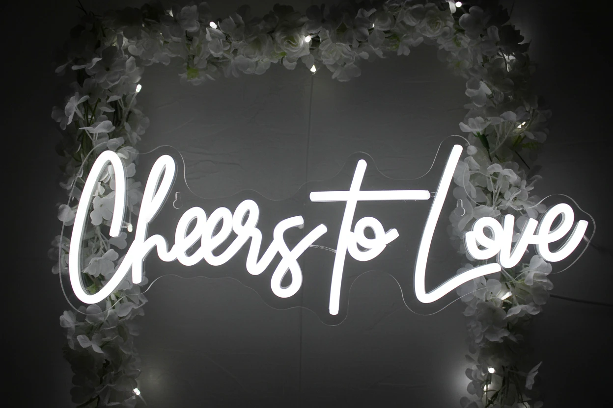 Cheers to Love Neon Sign by Neonchics