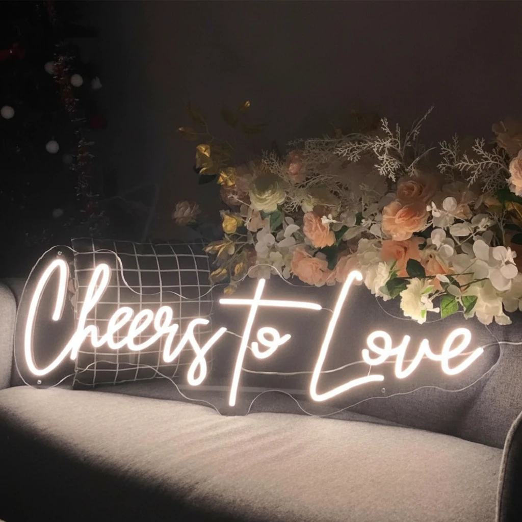 Cheers to Love Neon Sign by Neonchics
