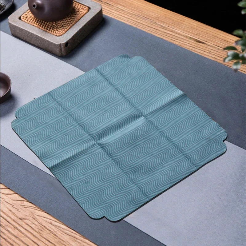 Chinese Style Square Dishcloth Lotus Table Mat Napkins For Plate by Bowlift