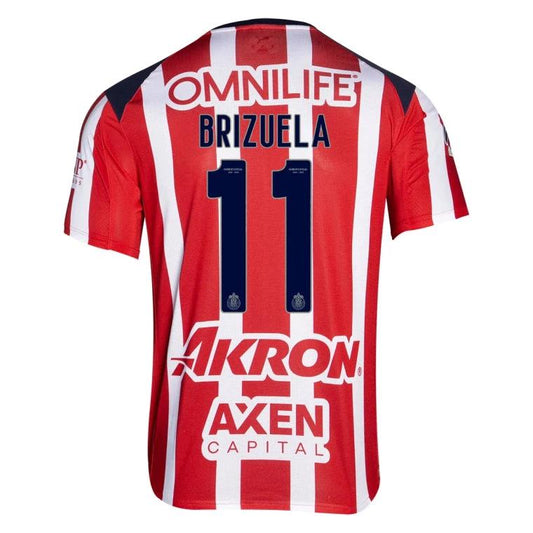 Chivas 2025-26 BRIZUELA 11 Home Jersey – Red by Soccer Jersey