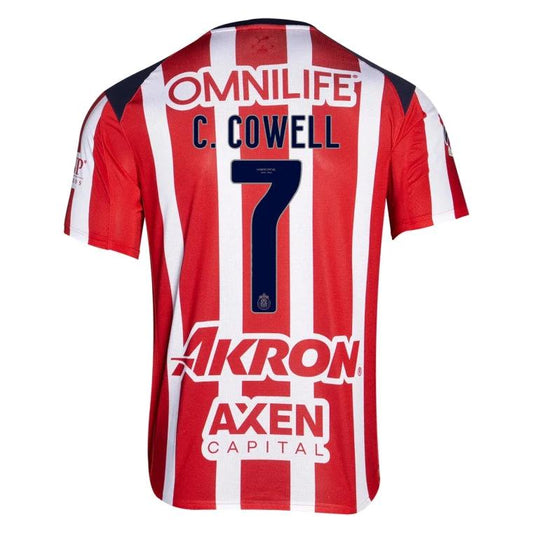 Chivas 2025-26 C. COWELL 7 Home Jersey – Red by Soccer Jersey
