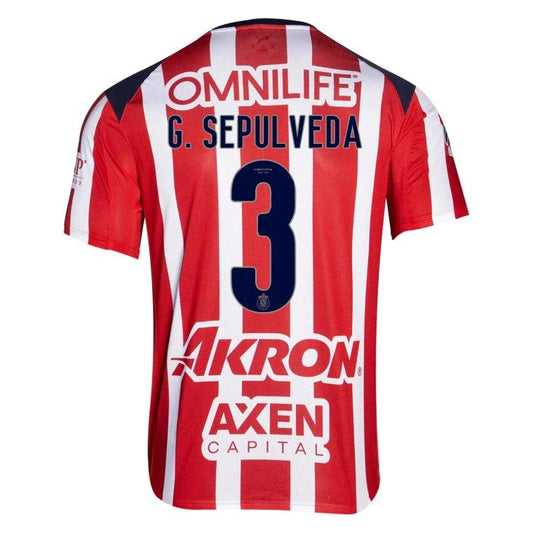Chivas 2025-26 G. SEPULVEDA 3 Home Jersey – Red by Soccer Jersey