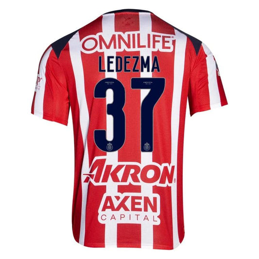 Chivas 2025-26 LEDEZMA 37 Home Jersey – Red by Soccer Jersey