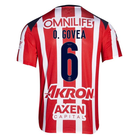 Chivas 2025-26 O. GOVEA 6 Home Jersey – Red by Soccer Jersey