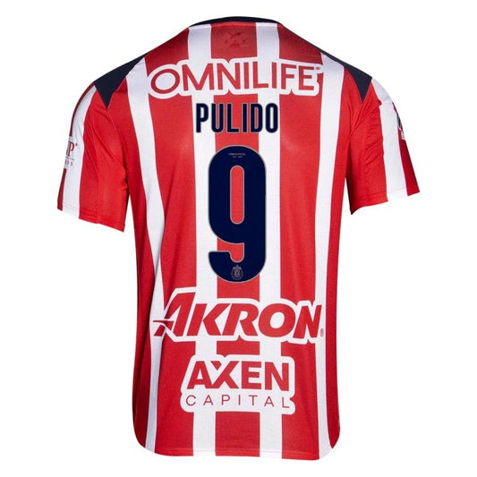 Chivas 2025-26 PULIDO 9 Home Jersey – Red by Soccer Jersey